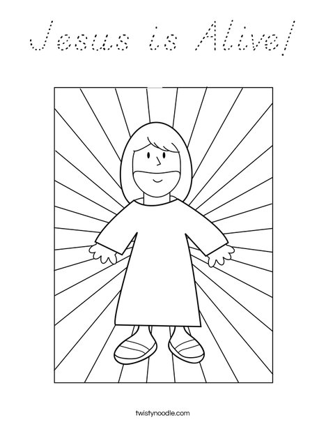 Jesus with Light Coloring Page