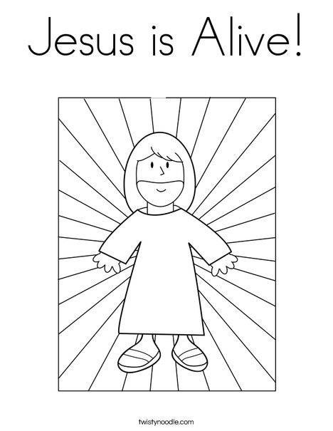 Jesus with Light Coloring Page