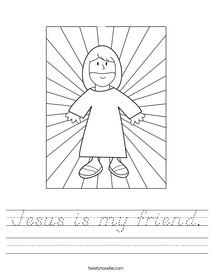 Jesus is my friend. Worksheet