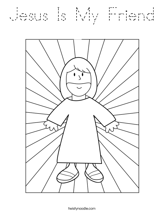 Jesus Is My Friend Coloring Page