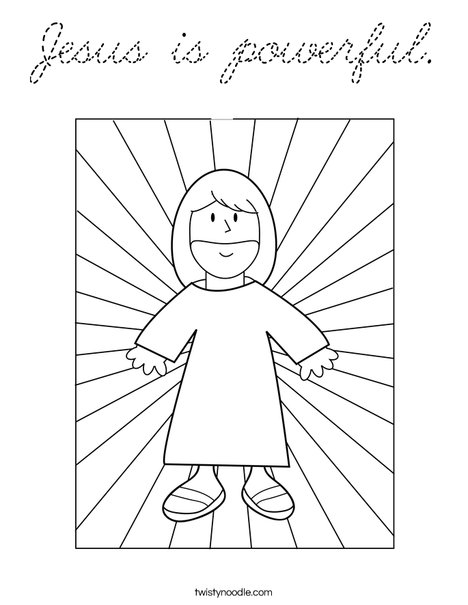 Jesus with Light Coloring Page