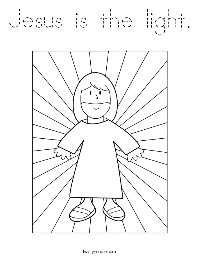 Jesus is the light. Coloring Page