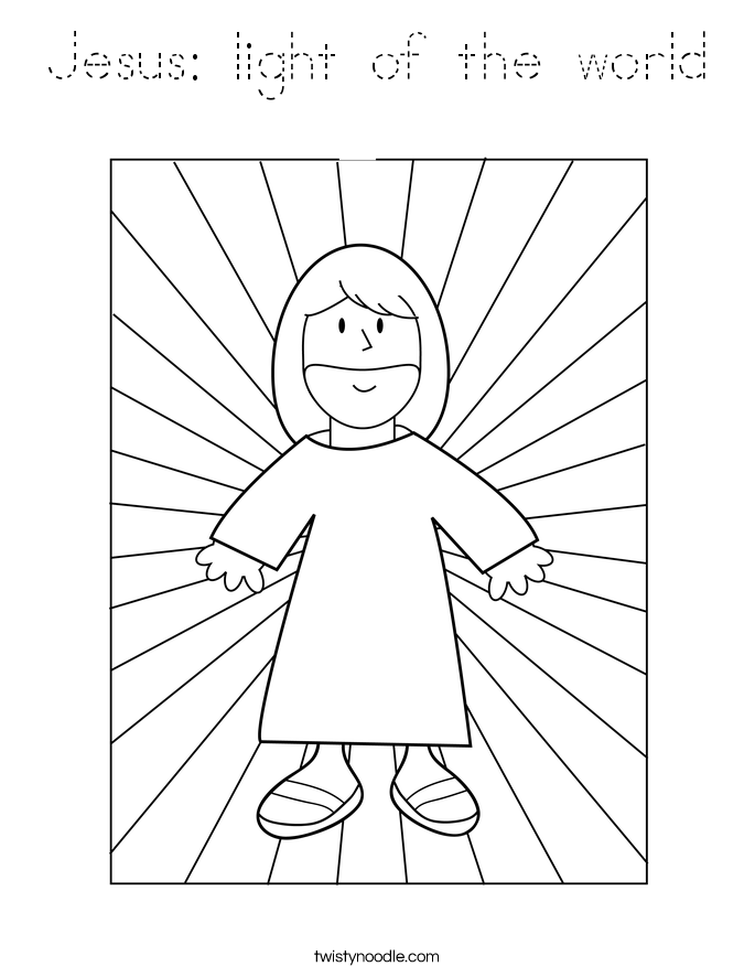 Jesus: light of the world Coloring Page