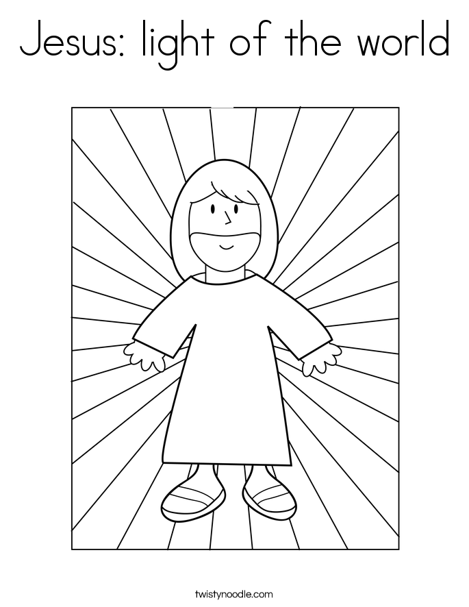 Jesus: light of the world Coloring Page