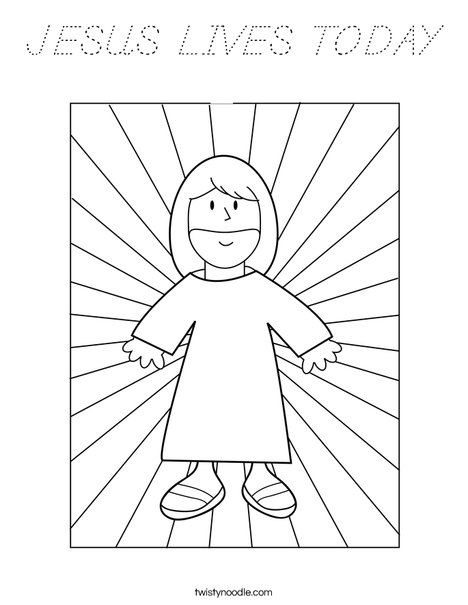 Jesus with Light Coloring Page