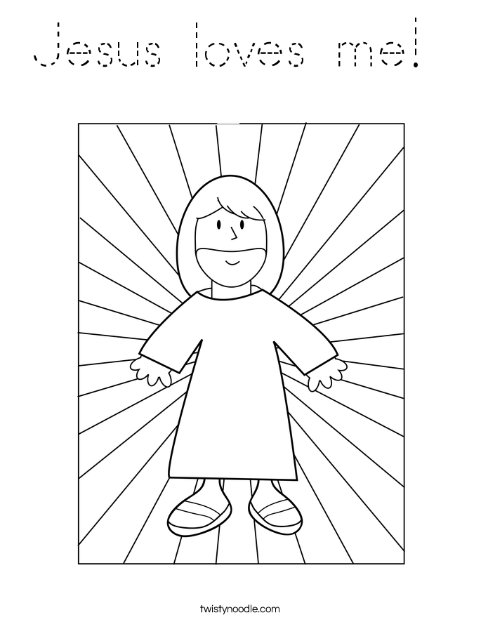 Jesus loves me!  Coloring Page