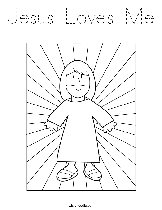 Jesus Loves Me Coloring Page
