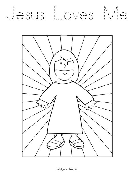 Jesus with Light Coloring Page