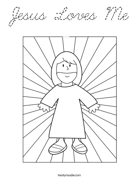 Jesus with Light Coloring Page