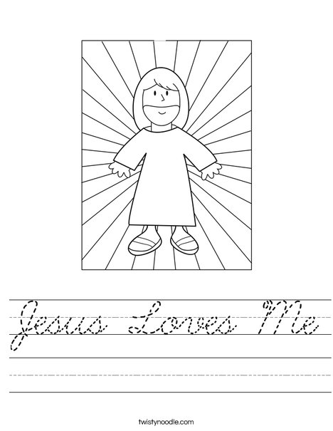 Jesus with Light Worksheet