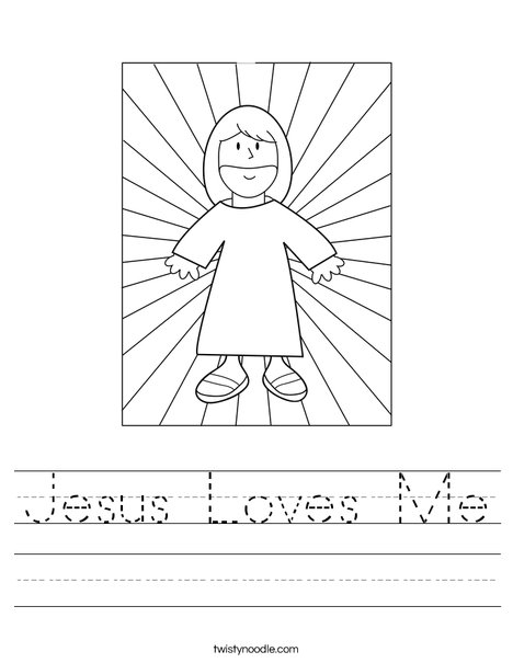 Jesus with Light Worksheet