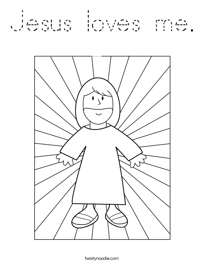 Jesus loves me. Coloring Page