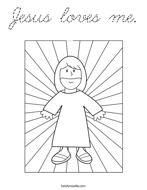 Jesus with Light Coloring Page