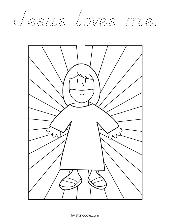 Jesus loves me. Coloring Page