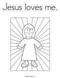 Jesus loves me. Coloring Page