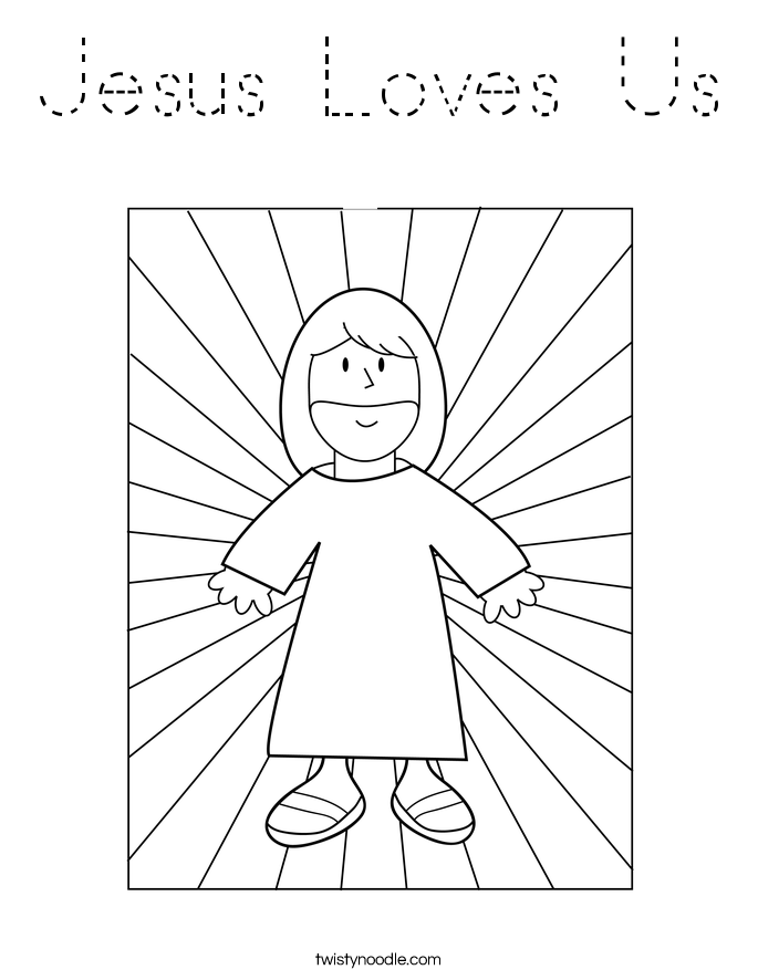Jesus Loves Us Coloring Page
