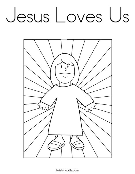 jesus loves us coloring page twisty noodle