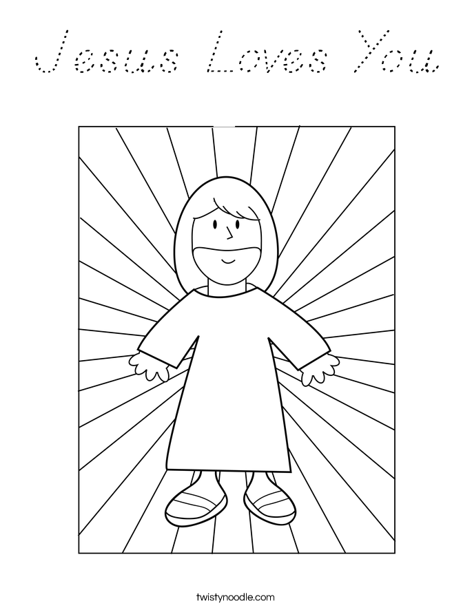 Jesus Loves You Coloring Page