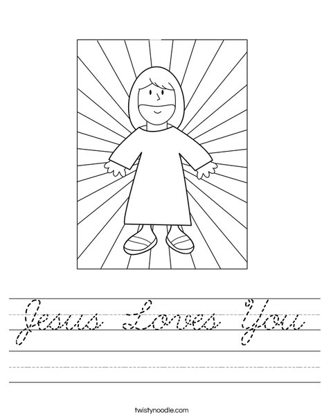 Jesus with Light Worksheet