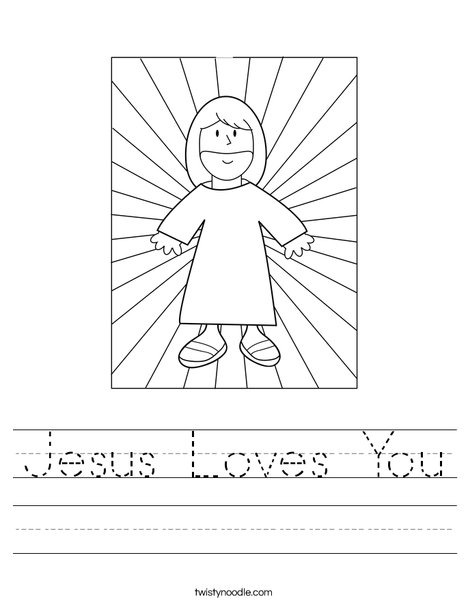 Jesus with Light Worksheet