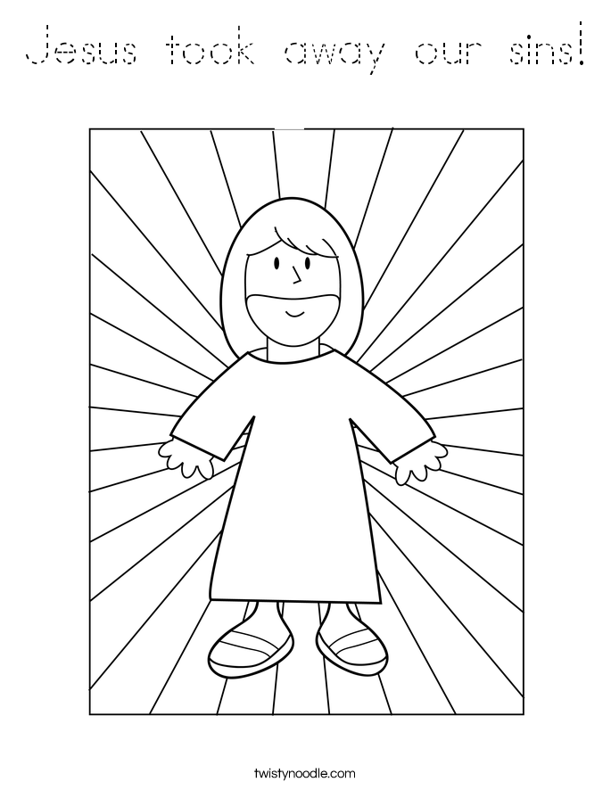 Jesus took away our sins! Coloring Page