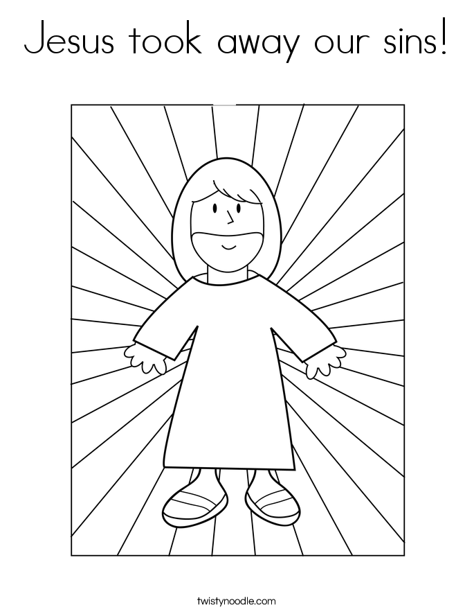 Jesus took away our sins! Coloring Page