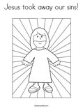 Jesus took away our sins! Coloring Page