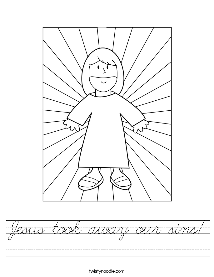 Jesus took away our sins! Worksheet