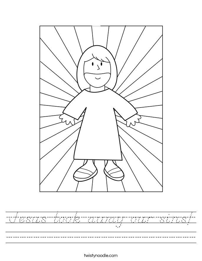 Jesus took away our sins! Worksheet