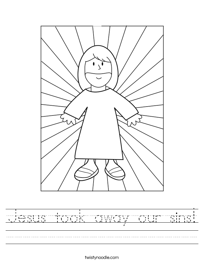 Jesus took away our sins! Worksheet