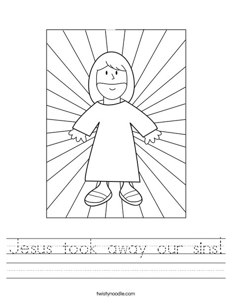 Jesus with Light Worksheet