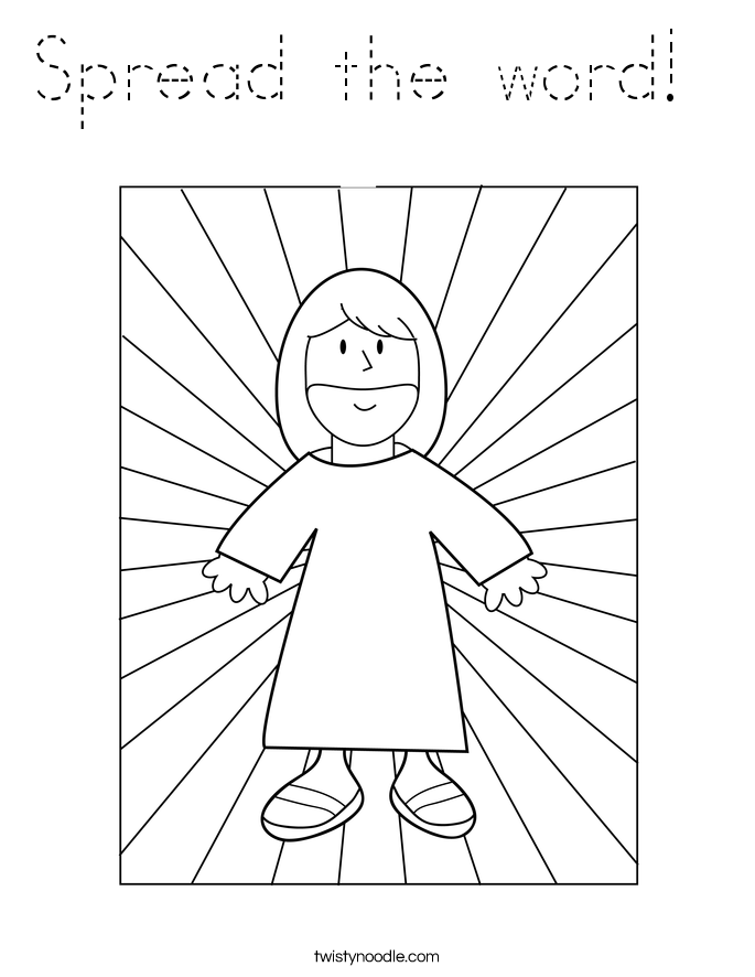 Spread the word!  Coloring Page