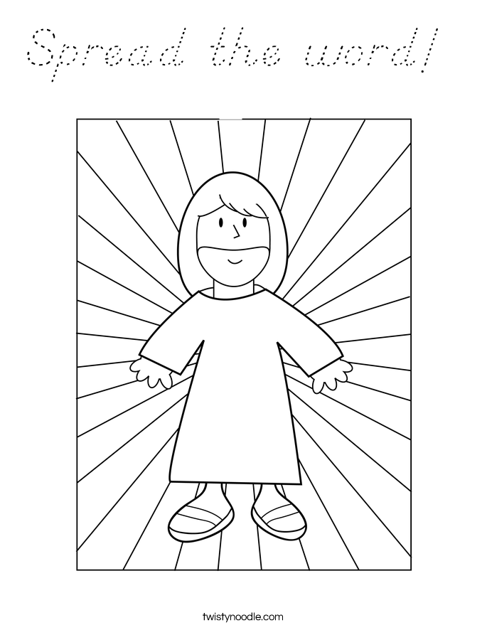 Spread the word!  Coloring Page