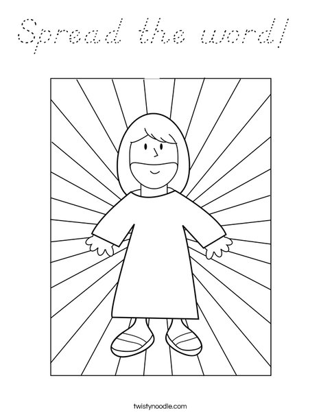 Jesus with Light Coloring Page