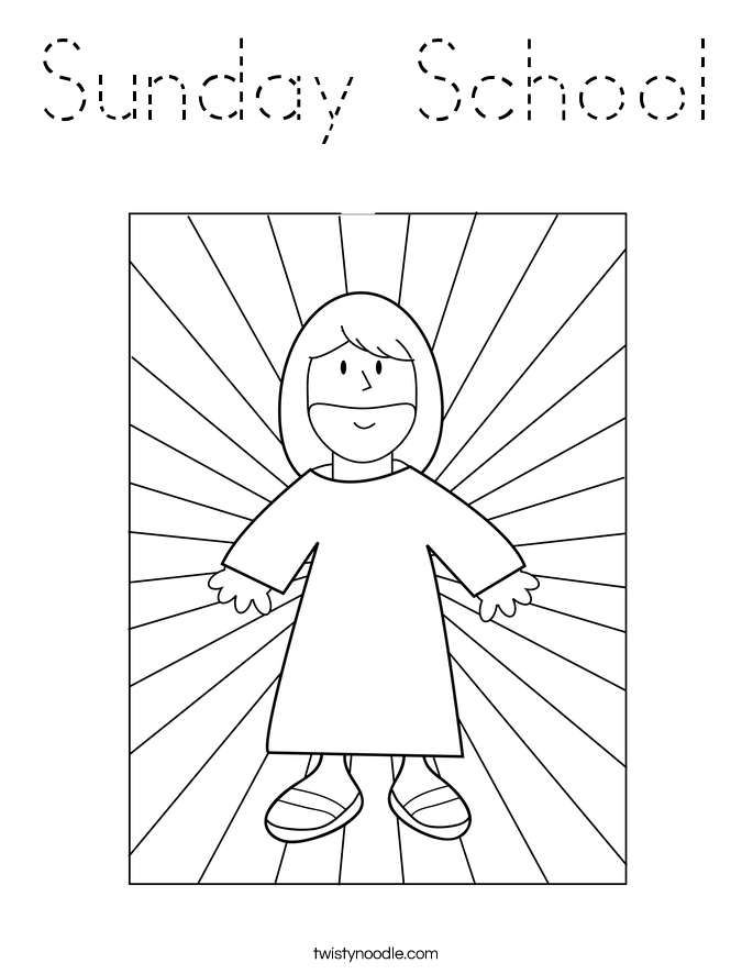 Sunday School Coloring Page