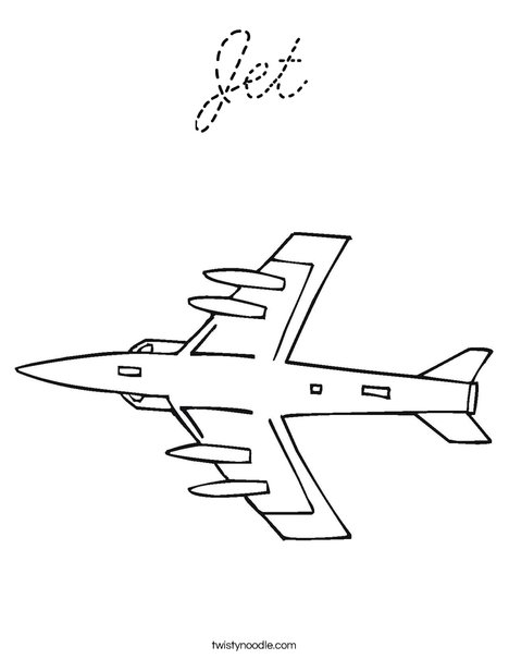Jet Coloring Page