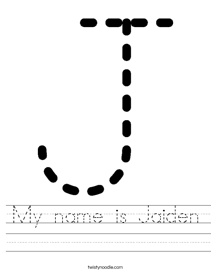 My name is Jaiden Worksheet