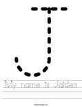 My name is Jaiden Worksheet