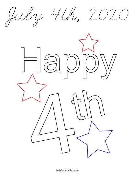 July 4th, 2019 Coloring Page