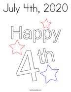 July 4th, 2020 Coloring Page