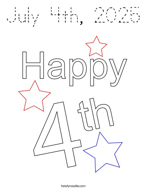 July 4th, 2019 Coloring Page