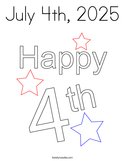 July 4th, 2025 Coloring Page