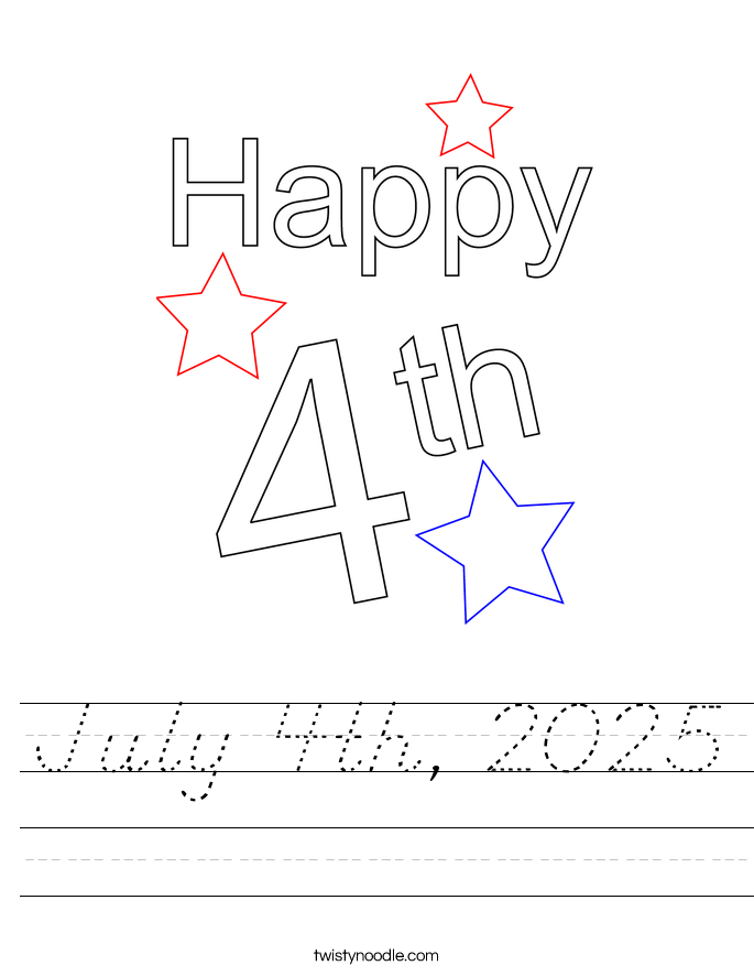 July 4th, 2025 Worksheet