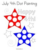 July 4th Dot Painting Coloring Page