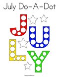 July Do-A-Dot Coloring Page