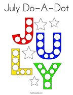 July Do-A-Dot Coloring Page