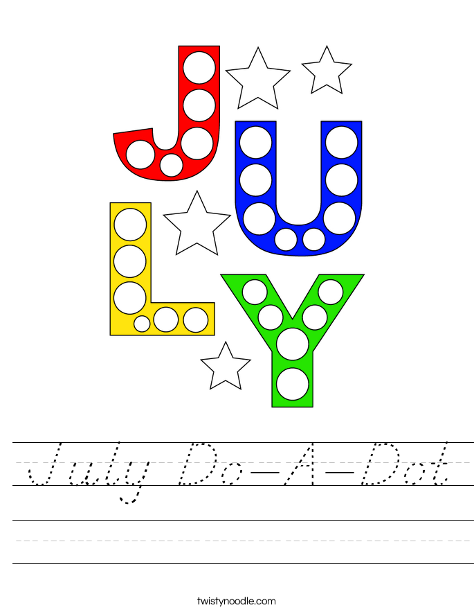 July Do-A-Dot Worksheet