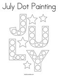 July Dot Painting Coloring Page