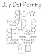 July Dot Painting Coloring Page