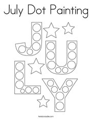 July Dot Painting Coloring Page